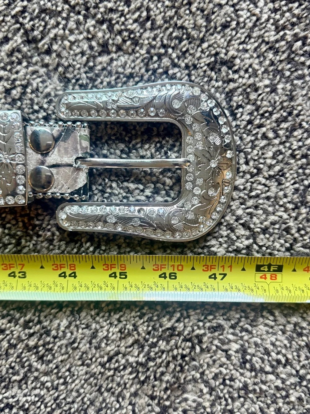Rhinestone Embellished Camo Western Belt